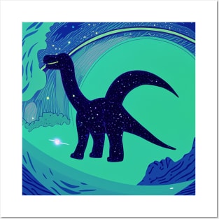 Space flying dinosaur Posters and Art